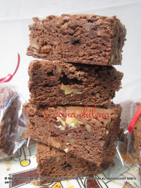 BROWNIES DE CHOCOLATE Y NUEZ