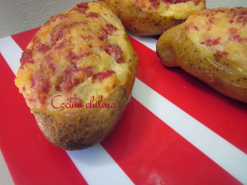 PAPAS RELLENAS  QUESO SALAME