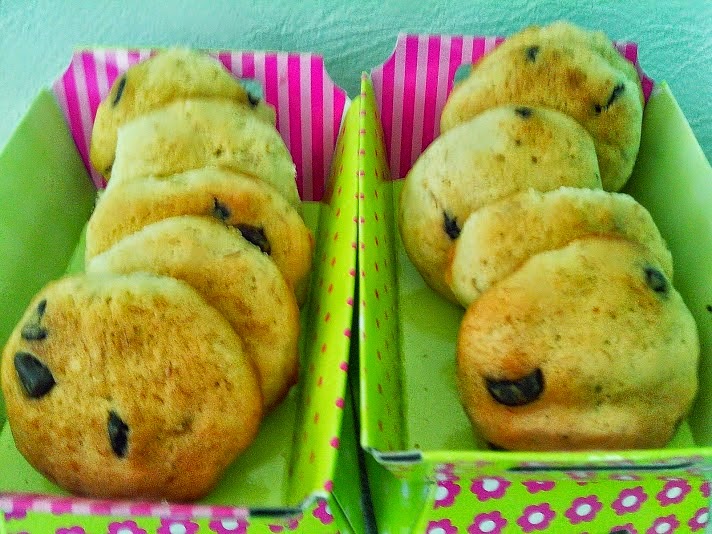 GALLETAS DE PLÁTANO CON CHIP DE CHOCOLATE