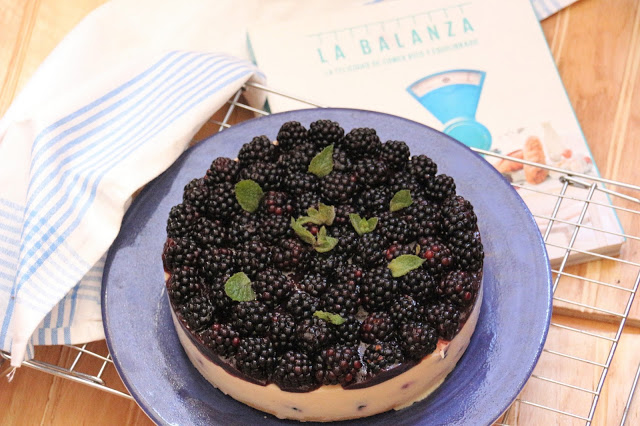 CHEESECAKE DE RICOTA  Y MORAS sano y rico