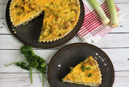 QUICHE DE POLLO Y PUERROS